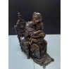DÉCORATION BRONZE LA VIERGE AU SIEGE 