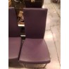 LOT DE 6 CHAISES SIENA MODELE WILLSAU CUIR COULEUR PRUNE *