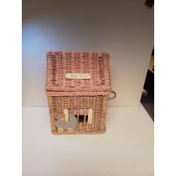 PANIER EN OSIER FORME MAISON