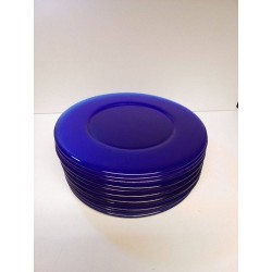 LOT D\'ASSIETTES DE SERVIETTE BLEUE 