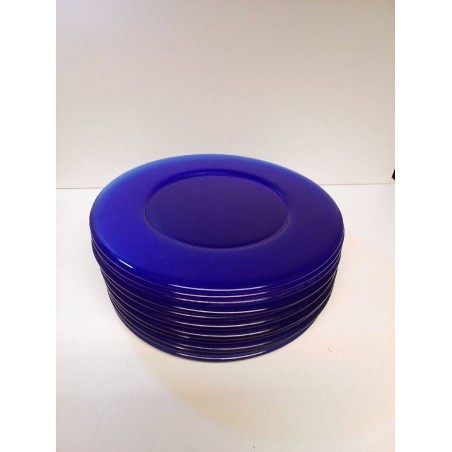 LOT D\'ASSIETTES DE SERVIETTE BLEUE 