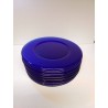 LOT D\'ASSIETTES DE SERVIETTE BLEUE 