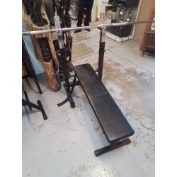 BANC DE MUSCULATION + BARC + 50KG DE POIDS 
