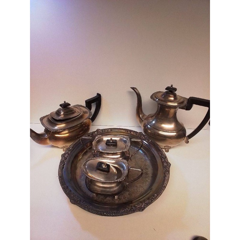 LOT MÉTAL ARGENTÉ  ART DECO VINERS OF SHEFFIELD ANGLAIS 