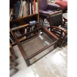 TABLE BASSE VERRE FUMÉ 