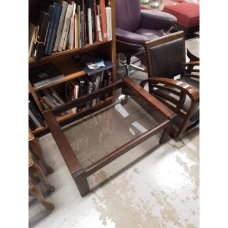 TABLE BASSE VERRE FUMÉ 