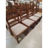 LOT DE 4 CHAISES ASSISES GRISE 