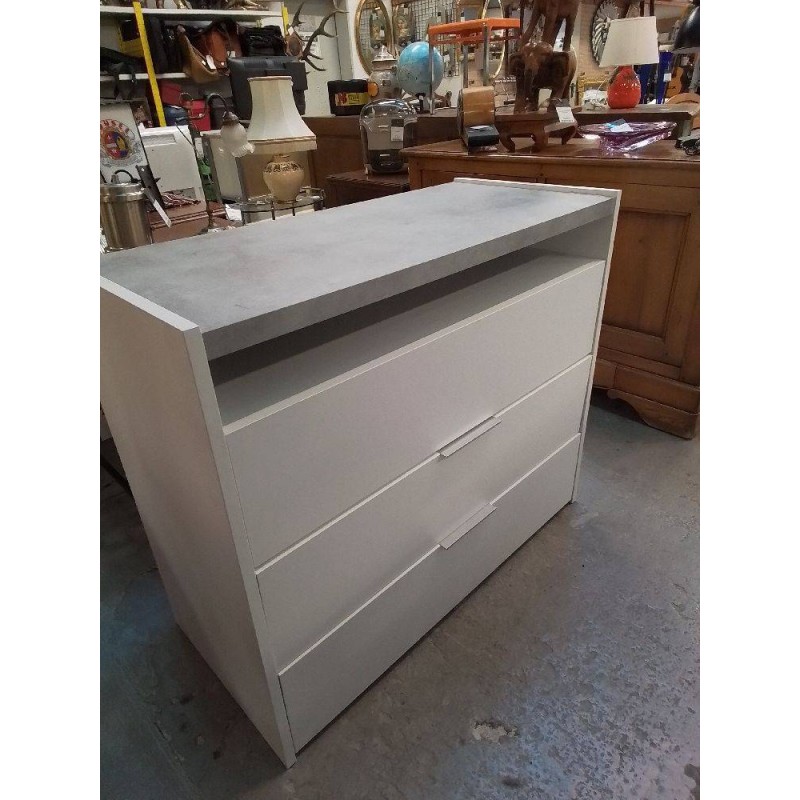 COMMODE MODERNE 3 TIROIRS AVEC ÉCLAIRAGE 