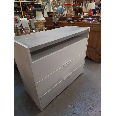 COMMODE MODERNE 3 TIROIRS AVEC ÉCLAIRAGE 