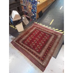 TAPIS CARRE TON ROUGE 