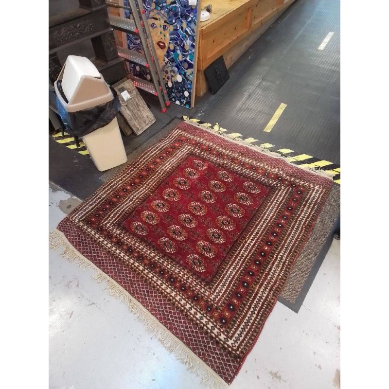 TAPIS CARRE TON ROUGE 