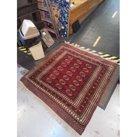 TAPIS CARRE TON ROUGE 