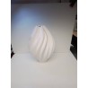 VASE EN GRES BLANC SPIRALE