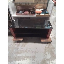 MEUBLE TV MODERNE VERRE FUMÉ 