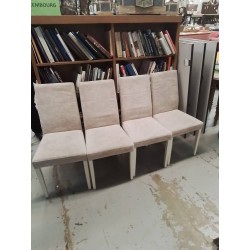 LOT 4 CHAISES TISSU CLAIR
