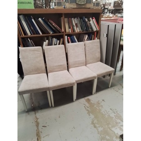 LOT 4 CHAISES TISSU CLAIR