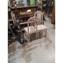 LOT 4 CHAISES TISSU FLEURI