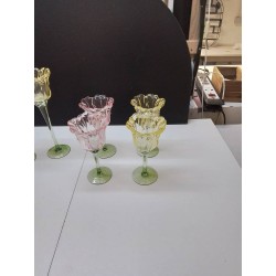 LOT BOUGEOIRS TULIPE EN VERRE PM