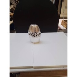 VASE EN CERAMIQUE ARGENTÉ 