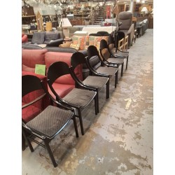 LOT 6 CHAISES BAUMANN NOIRES