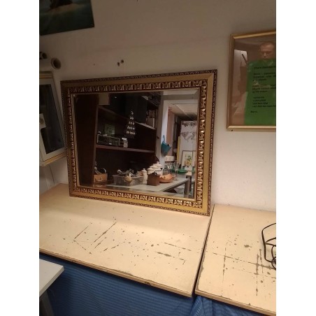 MIROIR BOIS BORD DORÉ 