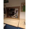 MIROIR BOIS BORD DORÉ 