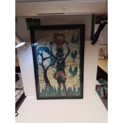 PEINTURE SUR TISSU THEME AFRIQUE