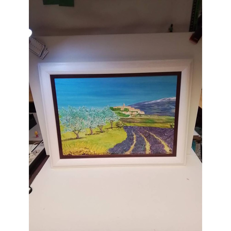 HUILE SUR TOILE LAVANDE