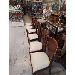 LOT 6 CHAISES ART DECO PALISSANDRE