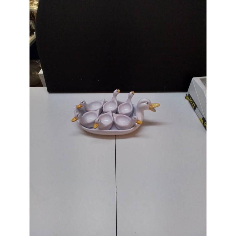 PLATEAU SERVICE CANARD PORCELAINE 