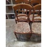 LOT DE 6 CHAISES ASSISES TAPISSER 