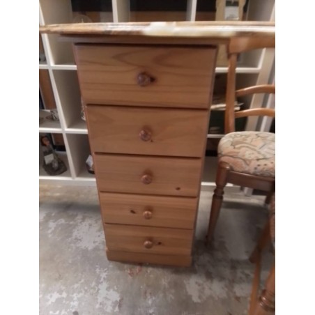 COMMODE 5 TIROIRS EN PIN 