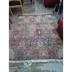TAPIS TON ROSE COTON ET SOIE 