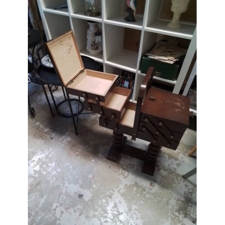 TRAVAILLEUSE SUR PIED ANCIENNE EN BOIS 