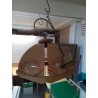 LAMPE EN VERRE ET BOIS 