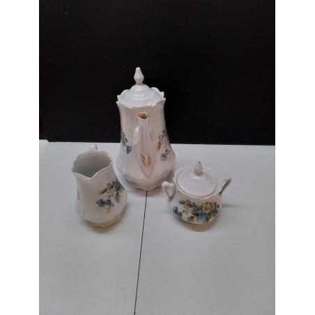 SET DE PROCELAINE FLEURS BLEU 