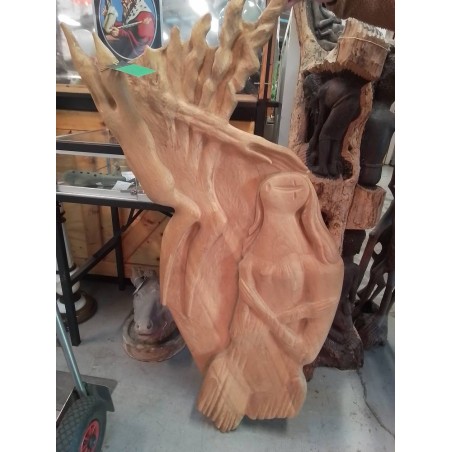 GRANDE SCULPTURE EN BOIS 