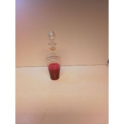 CARAFE EN VERRE FOND ROUGE 