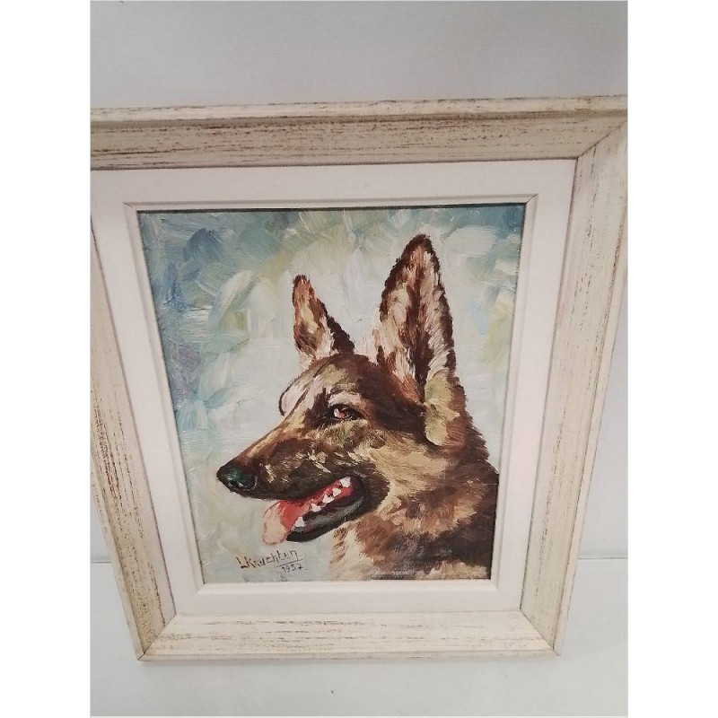 HUILE SUR TOILE CHIEN KRUCHTEN