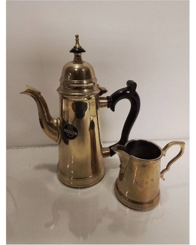 CAFETIÈRE + POT A LAIT CUIVRE