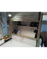 MIROIR RECTANGULAIRE MÉTALLIQUE 