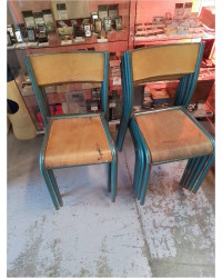 LOT 4 CHAISES D’ECOLE ANCIENNE 