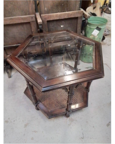 TABLE HEXAGONALE VERRES...