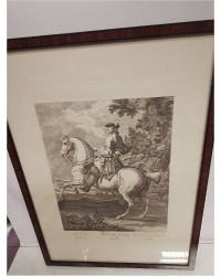GRAVURE LE GALOP A GAUCHE