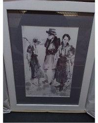 TABLEAU PEINT AU VIN ARTISTE DE MOLDAVIE 
