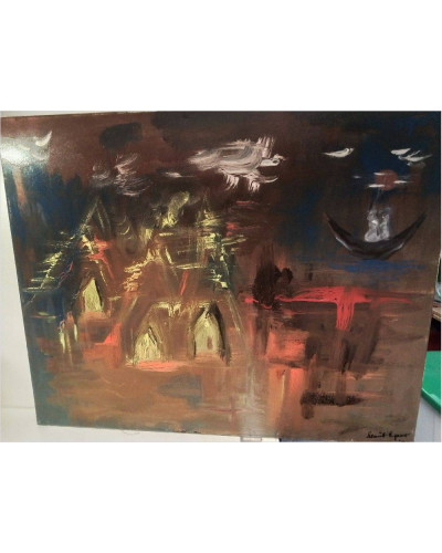 HUILE SUR TOILE TONS BRUNS
