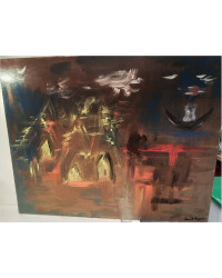 HUILE SUR TOILE TONS BRUNS