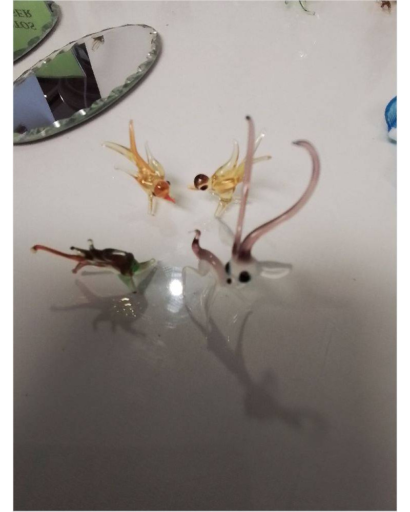 LOT DE FIGURINES VERRE PETIT MODELE 