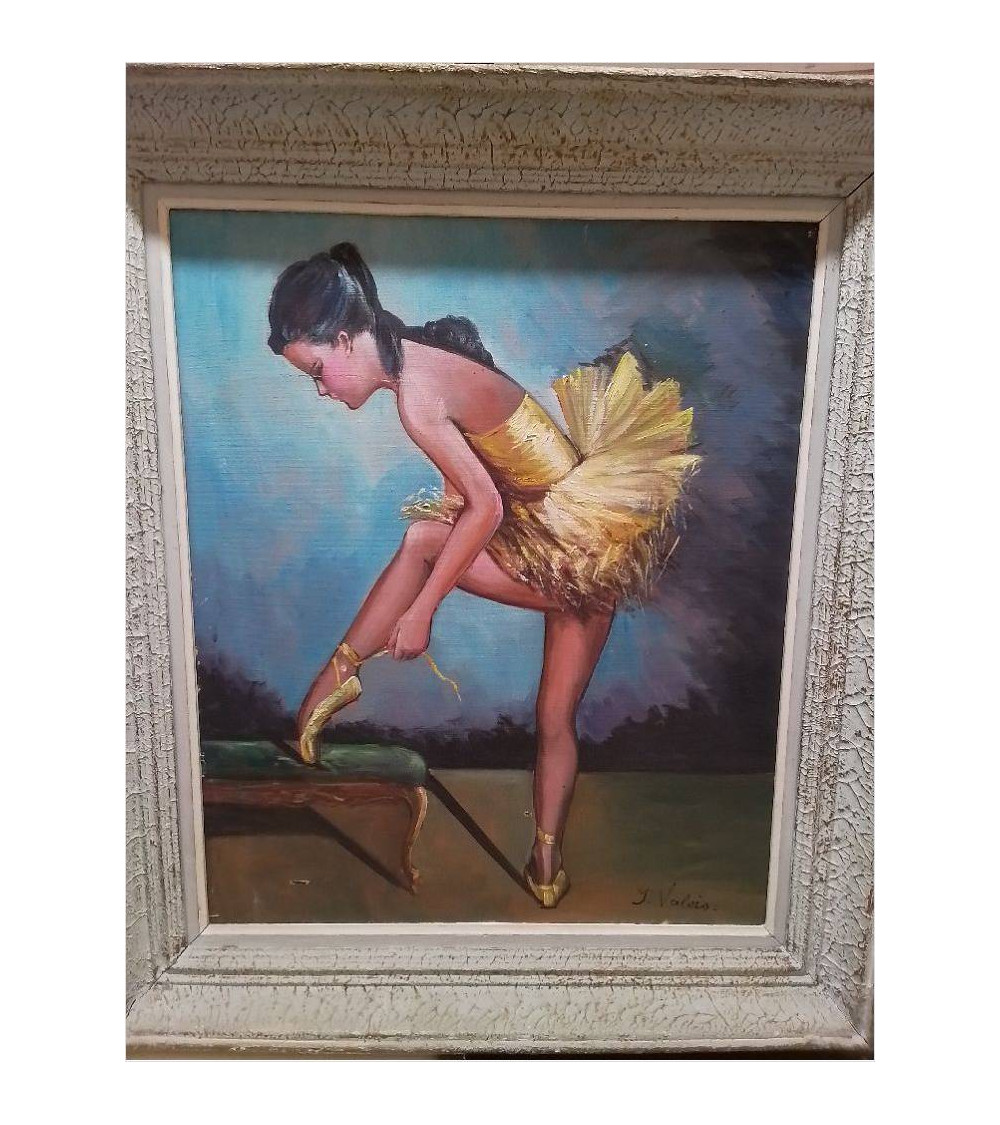 HUILE SUR TOILE SIGNÉE J.VALOIS EN L\'ÉTAT 