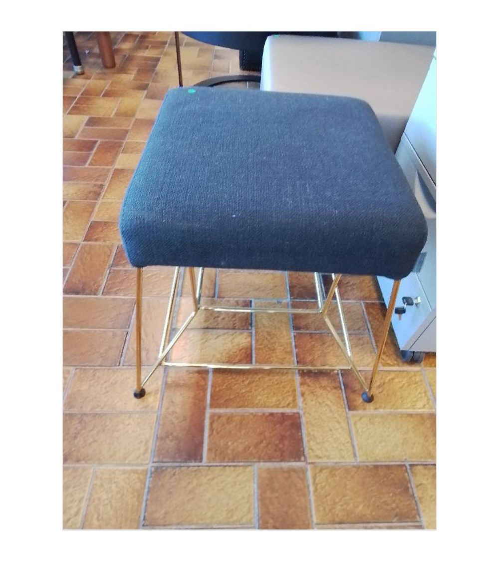 TABOURET METAL TISSU GRIS EICHHOLTZ 